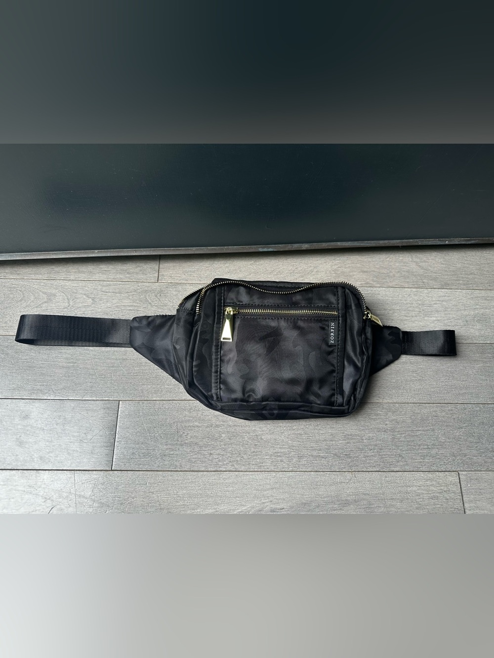 Women’s ZORFIN Black Camo Adjustable Strap Fanny Pack Bag Travel Money Phone
